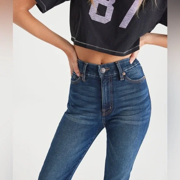 AEROPOSTALE High Rise Curvy Jegging Dark Wash Size 12 - Picture 2 of 10